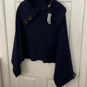 Moda Deep Blue Quilted Cape